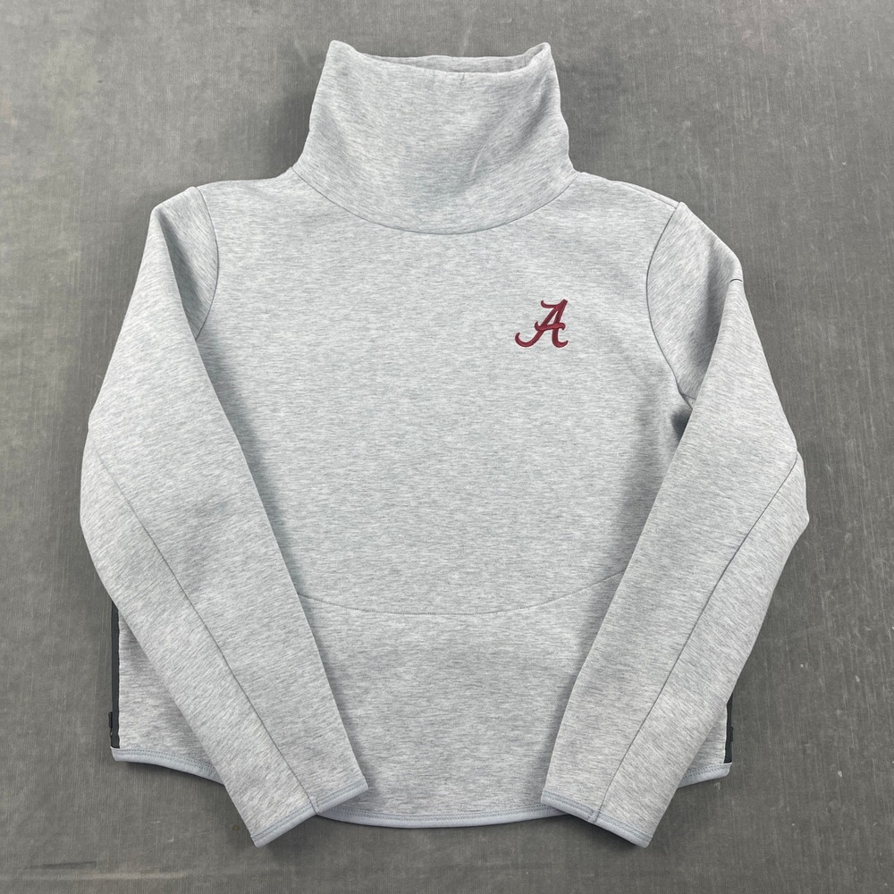Alabama Crimson Nike Mens Medium Gray Tide Dri-Fit Funnel Neck Pullover 41379